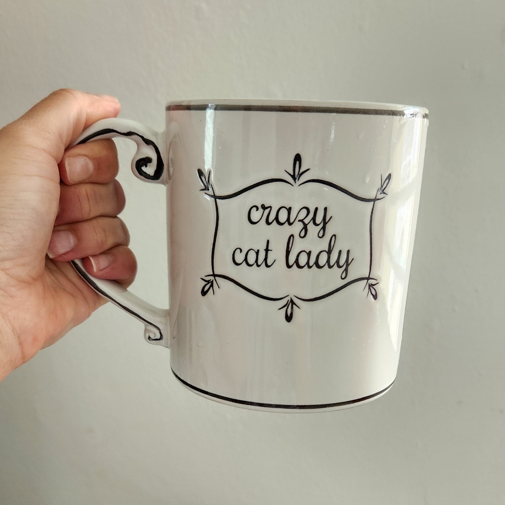 Spectrum Designz Crazy Cat Lady Coffee Tea Mug 21oz. Polka Dots - Picture 5 of 11